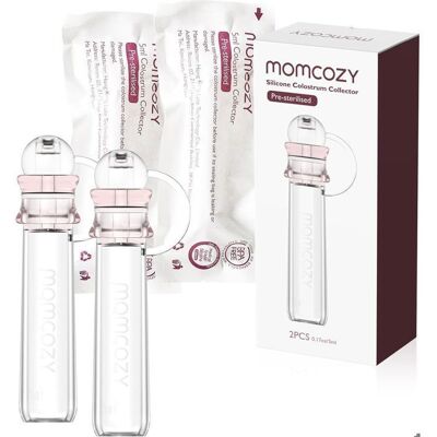 Momcozy Collecteur de Lait Réutilisable 2x5 ml sans BPA avec Étui et Lingettes Solution Hygiénique et Portable pour l’Allaitement Blanc - Publicité Momcozy Collecteur de Lait Réutilisable 2x5 ml sans BPA avec Étui et Lingettes Solution Hygiénique et Portable pour l’Allaitement Blanc - Publicité