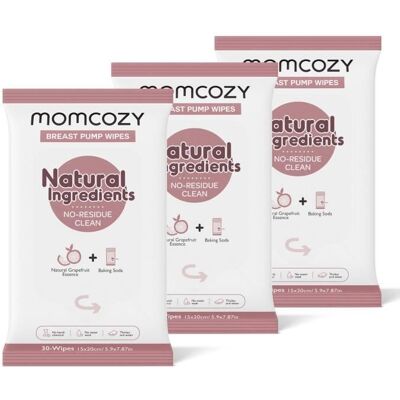 Momcozy Lingettes Naturelles pour Tire-lait pour Nettoyer les Pièces du Tire Lait Blanc - Publicité Momcozy Lingettes Naturelles pour Tire-lait pour Nettoyer les Pièces du Tire Lait Blanc - Publicité