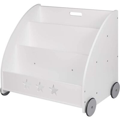 WOLTU Bibliothèque pour Enfants étagère à Jouets 3 Niveaux Organiser pour Livres avec RouesBlanc Blanc - Publicité WOLTU Bibliothèque pour Enfants étagère à Jouets 3 Niveaux Organiser pour Livres avec RouesBlanc Blanc - Publicité