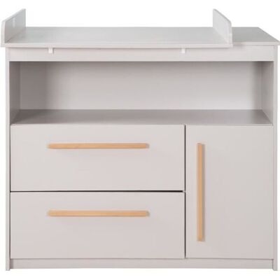 ROBA Commode à Langer Lea - Plan Amovible - Poignées en Bois Massif - Hauteur à Langer 90 cm - Gris Clair Gris - Publicité ROBA Commode à Langer Lea - Plan Amovible - Poignées en Bois Massif - Hauteur à Langer 90 cm - Gris Clair Gris - Publicité