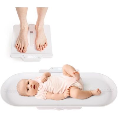 Pèse Bébé Numérique COSTWAY Taille 70CM 5g/150kg-Plateau Amovible-Écran LED-Tare-Maintien Arrêt Automatique Petit Animaux Adultes Blanc - Publicité Pèse Bébé Numérique COSTWAY Taille 70CM 5g/150kg-Plateau Amovible-Écran LED-Tare-Maintien Arrêt Automatique Petit Animaux Adultes Blanc - Publicité