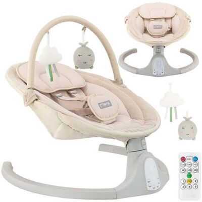 MoMi KENANI SAND – Balancelle Bébé Électrique – Bluetooth – Télécommande – Jouets Inclus – Écran LED – Beige Beige - Publicité MoMi KENANI SAND – Balancelle Bébé Électrique – Bluetooth – Télécommande – Jouets Inclus – Écran LED – Beige Beige - Publicité