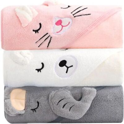 NOBRAND Lot De 3 Sortie De Bain Bébé Serviette À Capuche pour Bébé Extra Doux Absorbant Cadeau Naissance -SPL - Publicité NOBRAND Lot De 3 Sortie De Bain Bébé Serviette À Capuche pour Bébé Extra Doux Absorbant Cadeau Naissance -SPL - Publicité