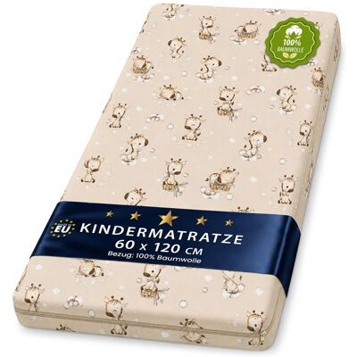 TOTSY BABY Matelas bebe 60x120 cm pour enfant lit et voyage - Bébé respirant roulé matelas en mousse avec lavable 60 x 120 Oeko-Tex Beige - Publicité TOTSY BABY Matelas bebe 60x120 cm pour enfant lit et voyage - Bébé respirant roulé matelas en mousse avec lavable 60 x 120 Oeko-Tex Beige - Publicité