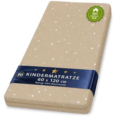 TOTSY BABY Matelas bebe 60x120 cm pour enfant lit et voyage - Bébé respirant roulé matelas en mousse avec lavable housse 60 x 120 Oeko-Tex Beige - Publicité TOTSY BABY Matelas bebe 60x120 cm pour enfant lit et voyage - Bébé respirant roulé matelas en mousse avec lavable housse 60 x 120 Oeko-Tex Beige - Publicité