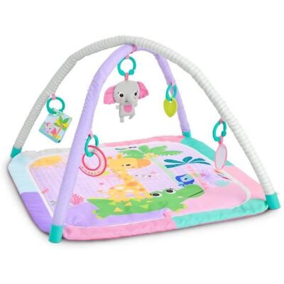 BRIGHT STARTS Tapis de sol éveil bébé évolutif pliable- Jungle Rose- arche avec jouets sensoriels et musicaux miroir Rose - Publicité BRIGHT STARTS Tapis de sol éveil bébé évolutif pliable- Jungle Rose- arche avec jouets sensoriels et musicaux miroir Rose - Publicité