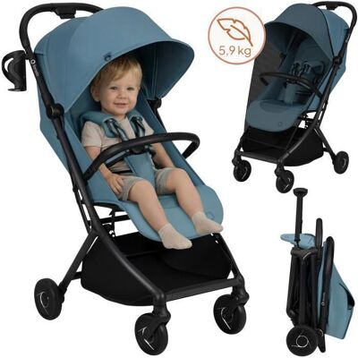 Poussette ultra-compacte LIONELO Sia - Ultra légère: 5 9 kg - Compatible avion - Jusquà 22kg - Moustiquaire - Grand panier - Bleu Bleu - Publicité Poussette ultra-compacte LIONELO Sia - Ultra légère: 5 9 kg - Compatible avion - Jusquà 22kg - Moustiquaire - Grand panier - Bleu Bleu - Publicité