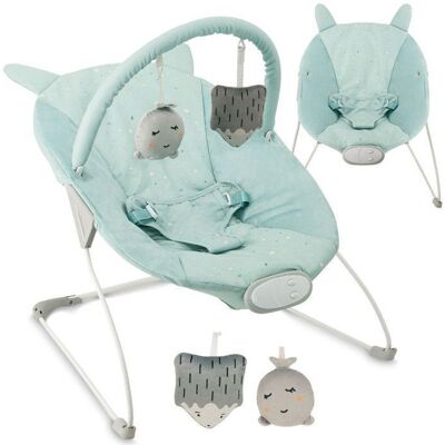 MoMi GLOSSY – Transat Bébé Léger avec Module Sensoriel – 8 Mélodies – Vibration 3 Niveaux – Jouets Inclus – Bleu Bleu - Publicité MoMi GLOSSY – Transat Bébé Léger avec Module Sensoriel – 8 Mélodies – Vibration 3 Niveaux – Jouets Inclus – Bleu Bleu - Publicité