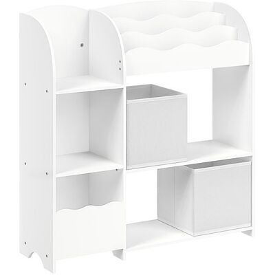 SONGMICS Petit meuble de rangement pour Livres et Jouets avec 2 Boîtes de Rangement pour Salle de Jeux Chambre d’Enfants Blanc Nuage Blanc - Publicité SONGMICS Petit meuble de rangement pour Livres et Jouets avec 2 Boîtes de Rangement pour Salle de Jeux Chambre d’Enfants Blanc Nuage Blanc - Publicité