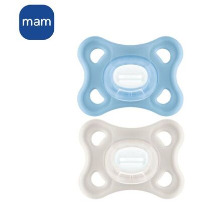 Sucette - MAM - Comfort - Silicone - 2-12 mois - Boîte stérilisation x2 - Publicité Sucette - MAM - Comfort - Silicone - 2-12 mois - Boîte stérilisation x2 - Publicité