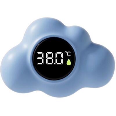 NOBRAND Baby Bath Thermometer Cloud Shape Digital Floating Thermometer with LED Display Waterproof and Accurate Sensor Tricolour Display - Publicité NOBRAND Baby Bath Thermometer Cloud Shape Digital Floating Thermometer with LED Display Waterproof and Accurate Sensor Tricolour Display - Publicité