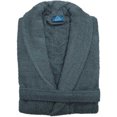 ALPES BLANC - Peignoir de bain Mixte à col Châle 100% coton 450 g – Anthracite Taille L - Doux et absorbant – Style intemporel Gris - Publicité ALPES BLANC - Peignoir de bain Mixte à col Châle 100% coton 450 g – Anthracite Taille L - Doux et absorbant – Style intemporel Gris - Publicité