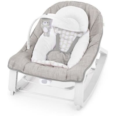 INGENUITY Transat bébé bascule évolutif 3-en-1 Keep Cozy -Linden- 3 Positions: arche avec jouets peluches amovible jusquà 18 kg Gris - Publicité INGENUITY Transat bébé bascule évolutif 3-en-1 Keep Cozy -Linden- 3 Positions: arche avec jouets peluches amovible jusquà 18 kg Gris - Publicité