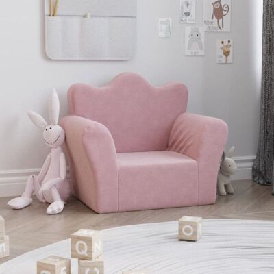 Canapé pour enfants rose peluche douce Rose - Publicité Canapé pour enfants rose peluche douce Rose - Publicité