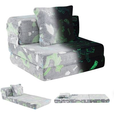 COSTWAY Canapé pour Enfants Phosphorescent 3-en-1 avec Housses Zippées Lavables et Coussin Supplémentaire Convertible Gris - Publicité COSTWAY Canapé pour Enfants Phosphorescent 3-en-1 avec Housses Zippées Lavables et Coussin Supplémentaire Convertible Gris - Publicité