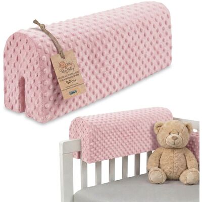 TOTSY BABY Tour de lit bébé respirant 50 cm - contour de lits pour tout-petits protege barriere bebe tours Mousse Minky Rose Rose - Publicité TOTSY BABY Tour de lit bébé respirant 50 cm - contour de lits pour tout-petits protege barriere bebe tours Mousse Minky Rose Rose - Publicité