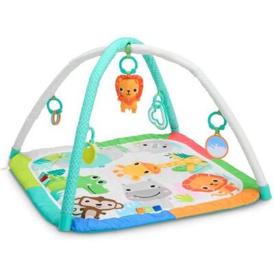 BRIGHT STARTS Tapis de sol éveil bébé évolutif pliable- Jungle Bleu- arche avec jouets sensoriels et musicaux miroir Vert - Publicité BRIGHT STARTS Tapis de sol éveil bébé évolutif pliable- Jungle Bleu- arche avec jouets sensoriels et musicaux miroir Vert - Publicité
