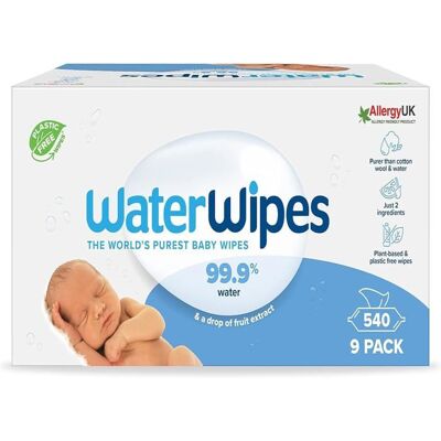 WaterWipes - Plastic-Free Original - 540-count - Lingettes pour bébé - Publicité WaterWipes - Plastic-Free Original - 540-count - Lingettes pour bébé - Publicité
