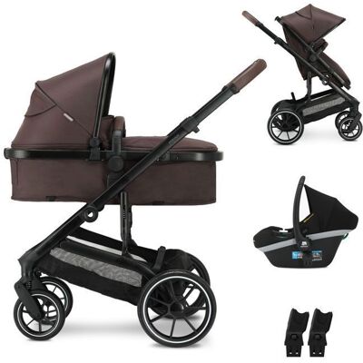 Poussette Deryan Noa 3-en-1 - Poussette avec siège auto - Chocolat Marron - Publicité Poussette Deryan Noa 3-en-1 - Poussette avec siège auto - Chocolat Marron - Publicité