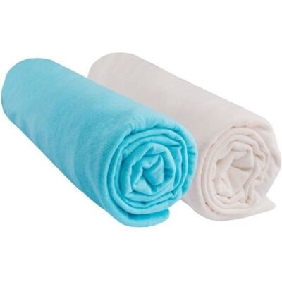 Lot de 2 Draps Housse Bébé 40x80 Extensible 40x90 pour Couffin Berceau 40 x 80 100% Coton Easy Dort Oeko-Tex Fabrication UE Bleu - Publicité Lot de 2 Draps Housse Bébé 40x80 Extensible 40x90 pour Couffin Berceau 40 x 80 100% Coton Easy Dort Oeko-Tex Fabrication UE Bleu - Publicité