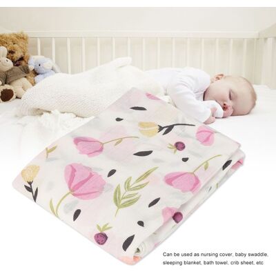 ZULBCEO Couverture demmaillotage respirante en mousseline pour nouveau-né serviette de bain douce pour bébé 120 x 120 cm (n° 4) - Publicité ZULBCEO Couverture demmaillotage respirante en mousseline pour nouveau-né serviette de bain douce pour bébé 120 x 120 cm (n° 4) - Publicité
