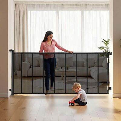 Barrière de Sécurité Extensible-VEVOR-Jusqu’à 415 cm de Large-99 cm de Haut-Rétractable- avec Bandes Renforcées en Fibre-Noir Noir - Publicité Barrière de Sécurité Extensible-VEVOR-Jusqu’à 415 cm de Large-99 cm de Haut-Rétractable- avec Bandes Renforcées en Fibre-Noir Noir - Publicité