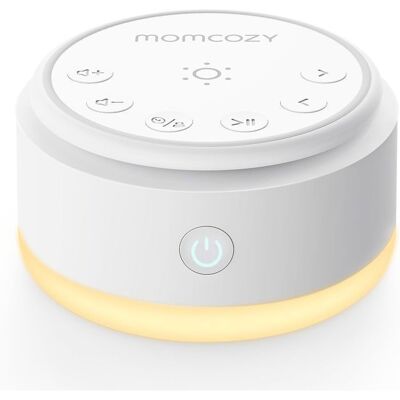 Momcozy Veilleuse avec 20 Sons Apaisants Tactile Générateur de Bruit Blanc Minuterie Idéale pour Voyages et Enfants Blanc - Publicité Momcozy Veilleuse avec 20 Sons Apaisants Tactile Générateur de Bruit Blanc Minuterie Idéale pour Voyages et Enfants Blanc - Publicité