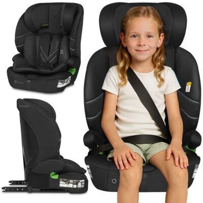 Siège auto évolutif LIONELO Levi Fix i-Size - ISOFIX - 76-150 cm - Assise large - Groupe 1/2/3 - Noir Noir - Publicité Siège auto évolutif LIONELO Levi Fix i-Size - ISOFIX - 76-150 cm - Assise large - Groupe 1/2/3 - Noir Noir - Publicité