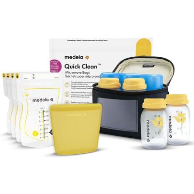 Kit conservation lait maternel MEDELA tout-en-un - 4 Biberons 150 ml 4 Sachets Easy Pour 1 Sachet réutilisable 1 Sachet - Publicité Kit conservation lait maternel MEDELA tout-en-un - 4 Biberons 150 ml 4 Sachets Easy Pour 1 Sachet réutilisable 1 Sachet - Publicité