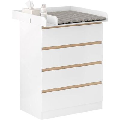 Table à langer WOLTU avec 4 tiroirs - Mobilier blanc pour bébé - Publicité Table à langer WOLTU avec 4 tiroirs - Mobilier blanc pour bébé - Publicité