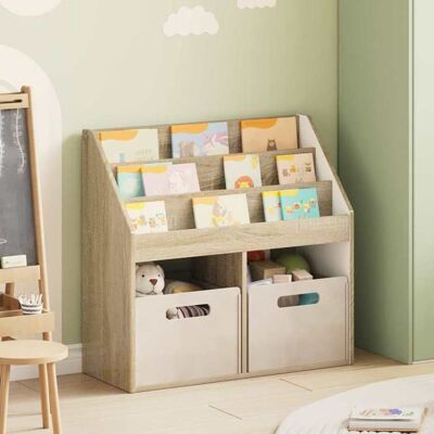 VIDAXL Porte-revues Marron - Bibliothèque pour enfants - Chêne Sonoma 72 5x29 5x69 cm A14264 Marron - Publicité VIDAXL Porte-revues Marron - Bibliothèque pour enfants - Chêne Sonoma 72 5x29 5x69 cm A14264 Marron - Publicité
