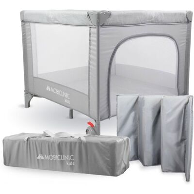 Lit Bébé 2 en 1 Parc Bébé & Lit Parapluie Mobiclinic Pliable Portable Sac de transport Roues avec freins Sleepland Gris Gris - Publicité Lit Bébé 2 en 1 Parc Bébé & Lit Parapluie Mobiclinic Pliable Portable Sac de transport Roues avec freins Sleepland Gris Gris - Publicité