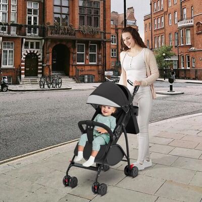 HOMEWELL YIPEEMA. POUSSETTE BÉBÉ 4 ROUES CONVIENT AUX ENFANTS DE 0 À 4 ANS NOIR 72 X 47 X 97 CM. Noir - Publicité HOMEWELL YIPEEMA. POUSSETTE BÉBÉ 4 ROUES CONVIENT AUX ENFANTS DE 0 À 4 ANS NOIR 72 X 47 X 97 CM. Noir - Publicité
