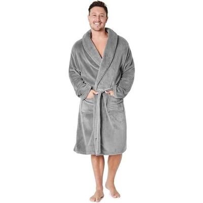 SANS MARQUE Peignoir de bain - Homme - Polaire Chaude - Gris - Taille L Gris - Publicité SANS MARQUE Peignoir de bain - Homme - Polaire Chaude - Gris - Taille L Gris - Publicité