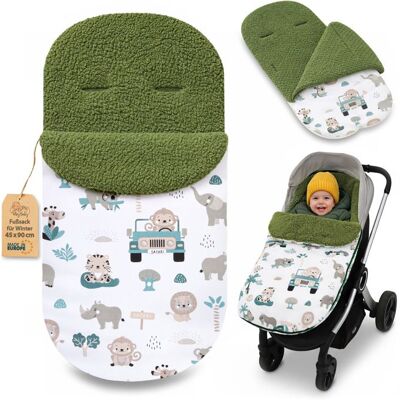 TOTSY BABY Chanceliere bebe poussette 90 x 45 cm - chancelière universelle pour poussette et siège auto Cybex Boucle Afrique Blanc - Publicité TOTSY BABY Chanceliere bebe poussette 90 x 45 cm - chancelière universelle pour poussette et siège auto Cybex Boucle Afrique Blanc - Publicité