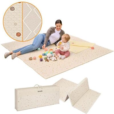Tapis d’éveil en mousse bébé LIONELO Zora 200x180 cm – Léger et pliable – Réversible – Antidérapant – Facile à nettoyer – Beige Beige - Publicité Tapis d’éveil en mousse bébé LIONELO Zora 200x180 cm – Léger et pliable – Réversible – Antidérapant – Facile à nettoyer – Beige Beige - Publicité