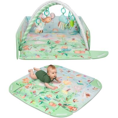 Tapis déveil bébé 2en1 LIONELO Inga - Parc pour enfants - 113 x 115 cm - Lavable - Jouets interactifs - Vert - Publicité Tapis déveil bébé 2en1 LIONELO Inga - Parc pour enfants - 113 x 115 cm - Lavable - Jouets interactifs - Vert - Publicité