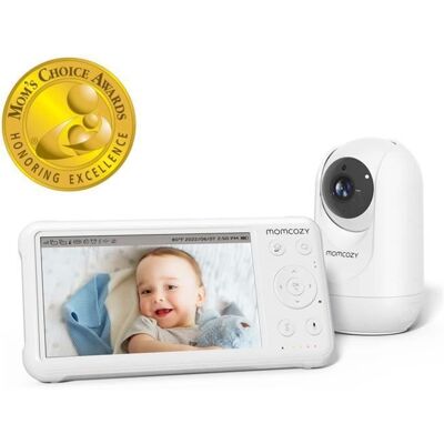 Momcozy Babyphone Caméra Moniteur bébé HD 1080p 5 avec caméra et Audio Vision Nocturne Infrarouge Blanc - Publicité Momcozy Babyphone Caméra Moniteur bébé HD 1080p 5 avec caméra et Audio Vision Nocturne Infrarouge Blanc - Publicité