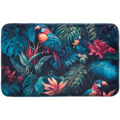 SANILO Tapis de Bain Exotique 70 x 110 cm de Haute qualité très Doux sèche Rapidement Lavable antidérapant Vert - Publicité SANILO Tapis de Bain Exotique 70 x 110 cm de Haute qualité très Doux sèche Rapidement Lavable antidérapant Vert - Publicité