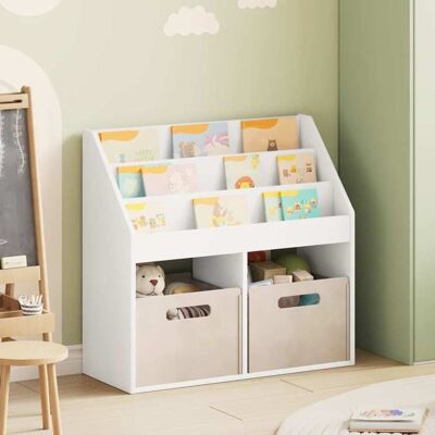 VIDAXL Porte-revues Blanc - Bibliothèque pour enfants - Blanc 72 5x29 5x69 cm A14262 Blanc - Publicité VIDAXL Porte-revues Blanc - Bibliothèque pour enfants - Blanc 72 5x29 5x69 cm A14262 Blanc - Publicité
