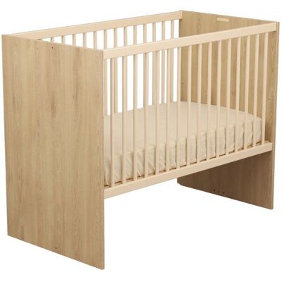 Lit bébé évolutif - 120 x 60 cm - Adele - Matelas inclus - Hêtre/crème - SAUTHON Marron - Publicité Lit bébé évolutif - 120 x 60 cm - Adele - Matelas inclus - Hêtre/crème - SAUTHON Marron - Publicité