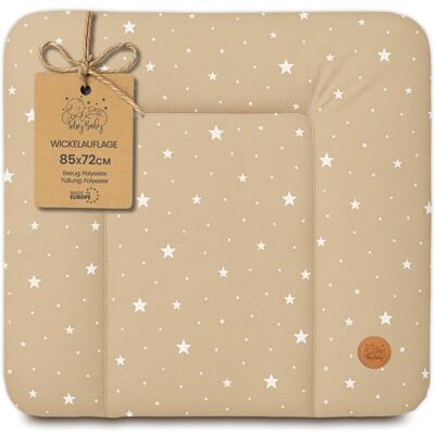 TOTSY BABY Matelas à langer bébé Matelas 85x72 cm Beige étoiles blanches imperméable Beige - Publicité TOTSY BABY Matelas à langer bébé Matelas 85x72 cm Beige étoiles blanches imperméable Beige - Publicité