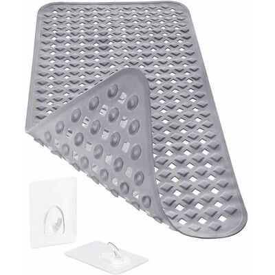 Tapis de Baignoire antidérapant Sensible à la Peau 88x39cm Fixation INCL. Tapis de Bain antidérapant sans BPA (Gris) Gris - Publicité Tapis de Baignoire antidérapant Sensible à la Peau 88x39cm Fixation INCL. Tapis de Bain antidérapant sans BPA (Gris) Gris - Publicité