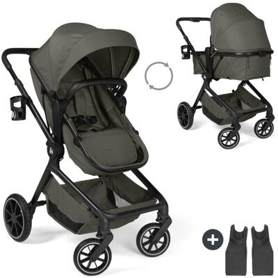 HAUCK - Poussette citadine 2-en-1 - Convert N Care - 4 roues anti-crevaison - Olive Vert - Publicité HAUCK - Poussette citadine 2-en-1 - Convert N Care - 4 roues anti-crevaison - Olive Vert - Publicité