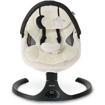 Transat électrique Deryan Teddy - Transat à bascule pour bébé - Blanc Blanc - Publicité Transat électrique Deryan Teddy - Transat à bascule pour bébé - Blanc Blanc - Publicité