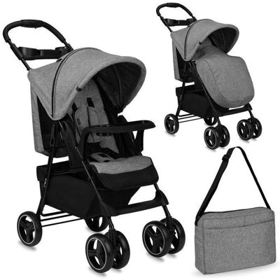 MoMi ISLA - Poussette citadine ultra compacte - 0m à 15 kg - Accessoires inclus: sac + couvre-jambes - Gris Gris - Publicité MoMi ISLA - Poussette citadine ultra compacte - 0m à 15 kg - Accessoires inclus: sac + couvre-jambes - Gris Gris - Publicité