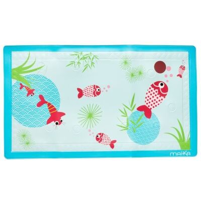 Tapis de bain pour bébé - MAÏKA - Aquarium - antidérapant - témoin thermosensible Bleu - Publicité Tapis de bain pour bébé - MAÏKA - Aquarium - antidérapant - témoin thermosensible Bleu - Publicité