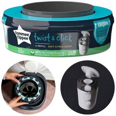 TOMMEE TIPPEE sac poubelle pour couches 1 paquet - Publicité TOMMEE TIPPEE sac poubelle pour couches 1 paquet - Publicité