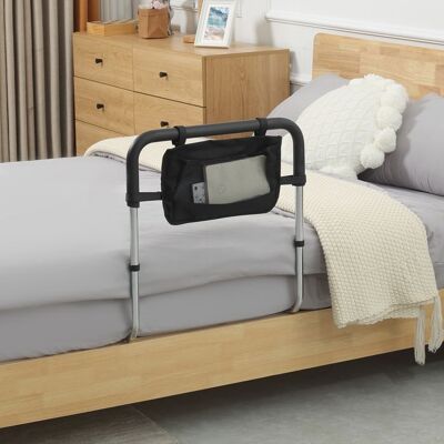 Generic Barre dappui lit barrière sécurisée protection poignée réglable 5 hauteurs pochette rangement 87Lx51 5lx45-55H cm - Publicité Generic Barre dappui lit barrière sécurisée protection poignée réglable 5 hauteurs pochette rangement 87Lx51 5lx45-55H cm - Publicité