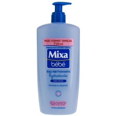 Mixa Bébé Eau Nettoyante Hydratante Hypoallergénique Sans Rincer 750 ml - Publicité Mixa Bébé Eau Nettoyante Hydratante Hypoallergénique Sans Rincer 750 ml - Publicité